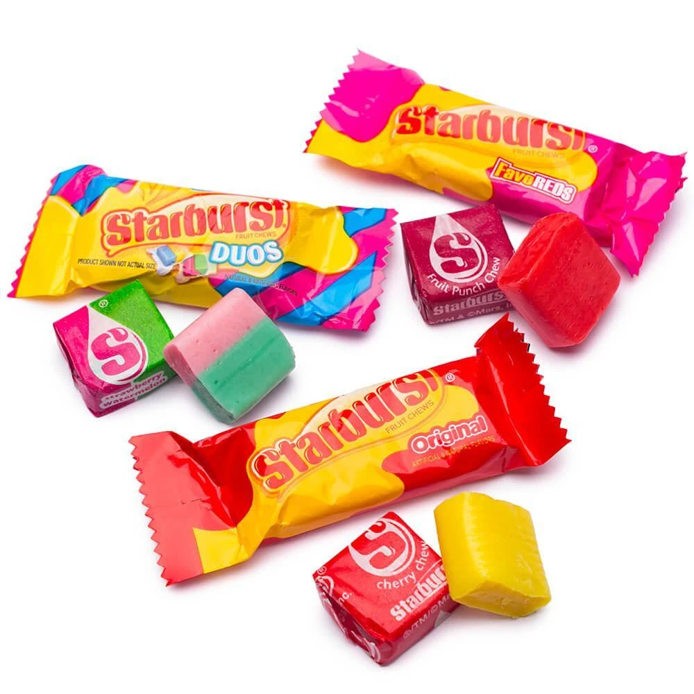 Starburst Fruit Chews Candy Fun Size Packs - Assorted: 85-Piece Bag 3 Starburst Fruit Chews Candy Fun Size Packs - Assorted: 85-Piece Bag