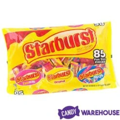Starburst Fruit Chews Candy Fun Size Packs - Assorted: 85-Piece Bag 7 Starburst Fruit Chews Candy Fun Size Packs - Assorted: 85-Piece Bag -Candy Store starburst fruit chews candy fun size packs assorted 85 piece bag candy warehouse 3