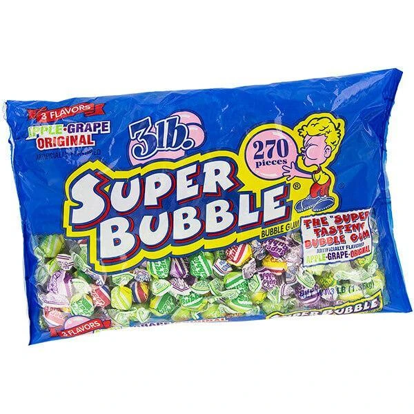 Super Bubble Gum Assortment: 3LB Bag 3 Super Bubble Gum Assortment: 3LB Bag