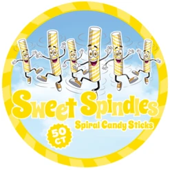 Sweet Spindles Mini Hard Candy Sticks - Banana: 50-Piece Jar -Candy Store sweet spindles mini hard candy sticks banana 50 piece jar candy warehouse 4