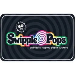 Swipple Pops Petite Swirl Ripple Lollipops - Rainbow Cherry: 60-Piece Tub -Candy Store swipple pops petite swirl ripple lollipops rainbow cherry 60 piece tub candy warehouse 3