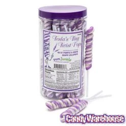 Tesla's Tiny Twist Pops - Grape: 48-Piece Jar 15 Tesla's Tiny Twist Pops - Grape: 48-Piece Jar -Candy Store tesla s tiny twist pops grape 48 piece jar candy warehouse 7