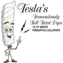 Tesla's Tremendously Tall 3-Ounce Twist Pops - Pineapple: 12-Piece Box -Candy Store tesla s tremendously tall 3 ounce twist pops pineapple 12 piece box candy warehouse 5