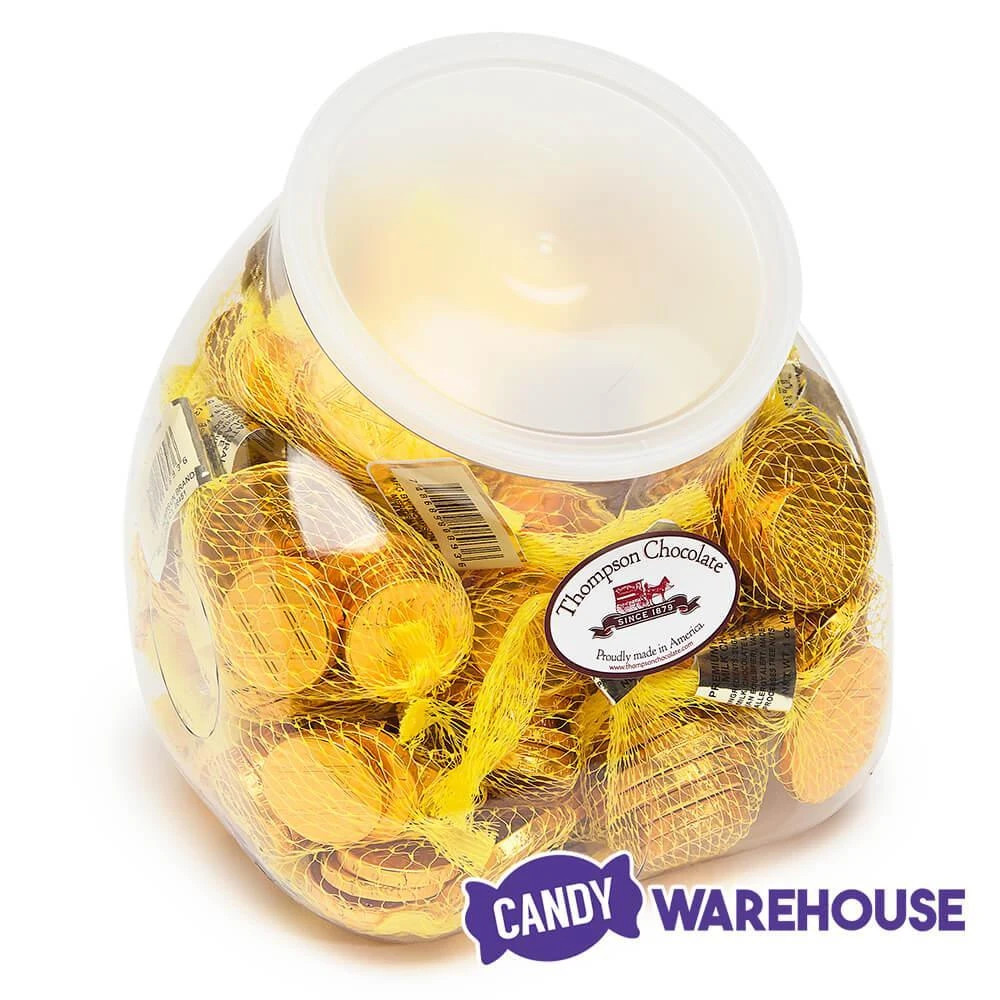 Thompson Hanukkah Gelt Gold Foiled Milk Chocolate Coins 1-Ounce Mesh Bags: 30-Piece Tub 4 Thompson Hanukkah Gelt Gold Foiled Milk Chocolate Coins 1-Ounce Mesh Bags: 30-Piece Tub - Image 2