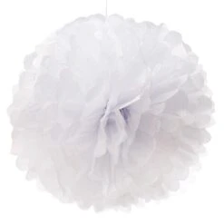Tissue Paper 14-Inch Pom Pom - White