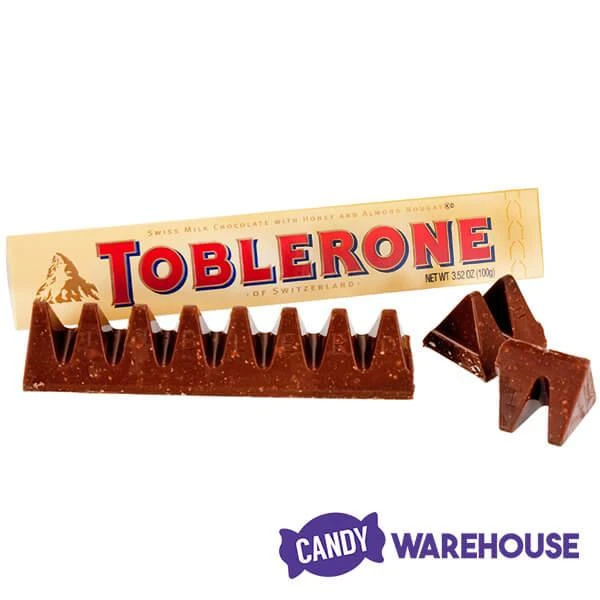 Toblerone Milk Chocolate Bars: 20-Piece Box 4 Toblerone Milk Chocolate Bars: 20-Piece Box - Image 2