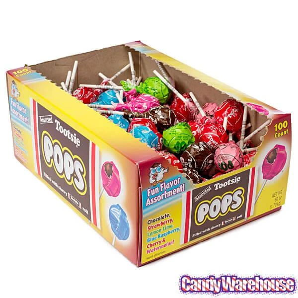 Tootsie Pops - Fun Flavors Assortment: 100-Piece Box 7 Tootsie Pops - Fun Flavors Assortment: 100-Piece Box - Image 5