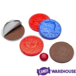 USA Patriotic Foiled Milk Chocolate Coins: 1LB Bag -Candy Store usa patriotic foiled milk chocolate coins 1lb bag candy warehouse 3