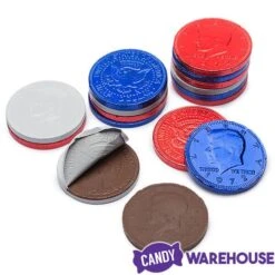 USA Patriotic Foiled Milk Chocolate Coins: 1LB Bag -Candy Store usa patriotic foiled milk chocolate coins 1lb bag candy warehouse 4