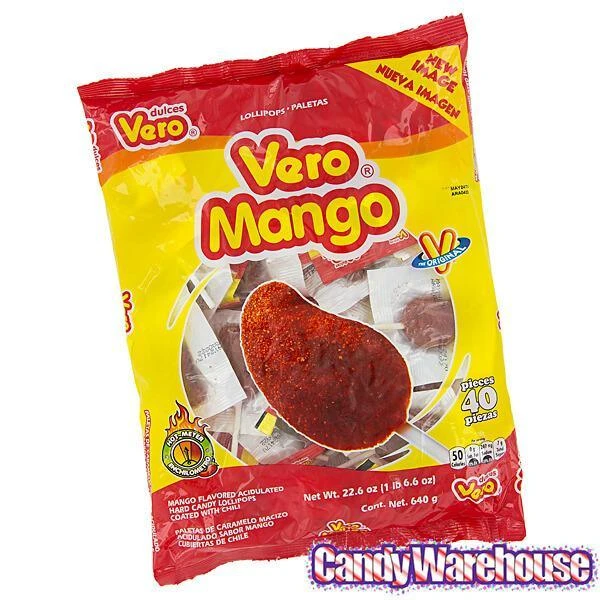 Vero Mango Chili Lollipops: 40-Piece Bag 5 Vero Mango Chili Lollipops: 40-Piece Bag - Image 3