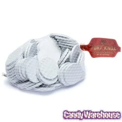 White Foiled Milk Chocolate Coins: 1LB Bag -Candy Store white foiled milk chocolate coins 1lb bag candy warehouse 3