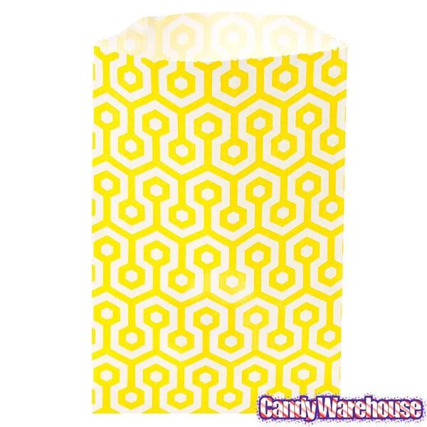 Yellow Honeycomb Candy Bags: 25-Piece Pack 6 Yellow Honeycomb Candy Bags: 25-Piece Pack - Image 4