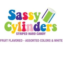 YumJunkie Sassy Cylinders Assortment Striped Hard Candy: 5LB Bag -Candy Store yumjunkie sassy cylinders assortment striped hard candy 5lb bag candy warehouse 3