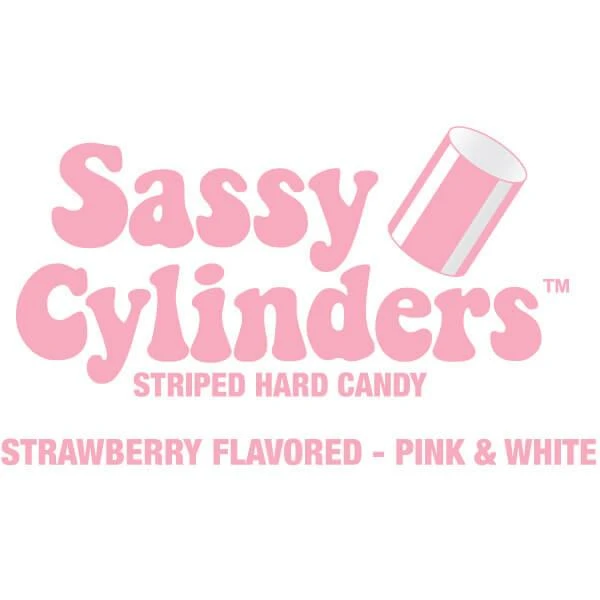 YumJunkie Sassy Cylinders Strawberry Pink Striped Hard Candy: 5LB Bag 4 YumJunkie Sassy Cylinders Strawberry Pink Striped Hard Candy: 5LB Bag - Image 2
