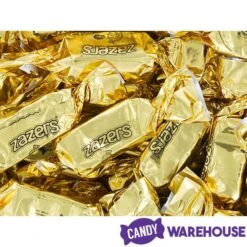 Zazers Gold Foiled Peach Chewy Candy: 1LB Bag -Candy Store zazers gold foiled peach chewy candy 1lb bag candy warehouse 3